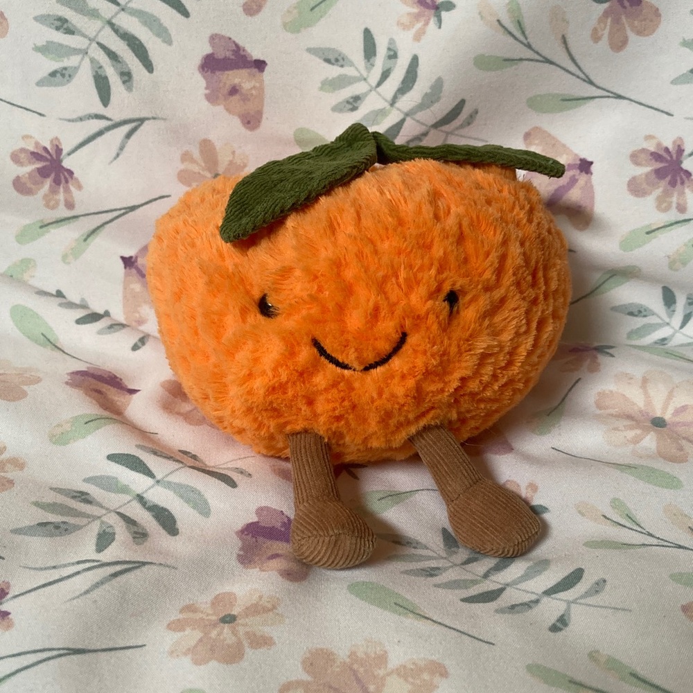 Jellycat Clementine Amusables Orange Plush Fruit Stuffed plush 3”